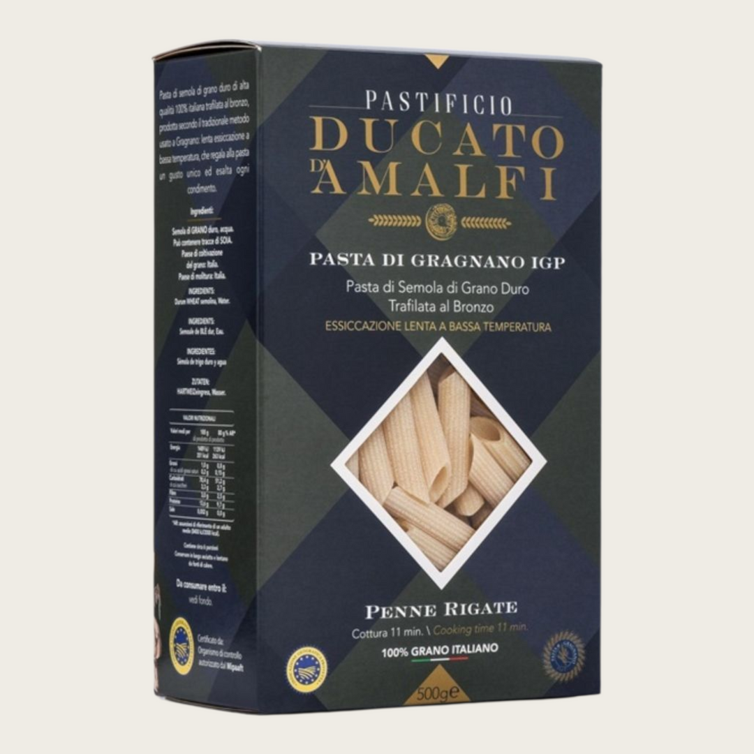 Penne rigate aus Gragnano IGP – 500 g – hochwertige italienische Pasta mit geschützter Herkunftsbezeichnung