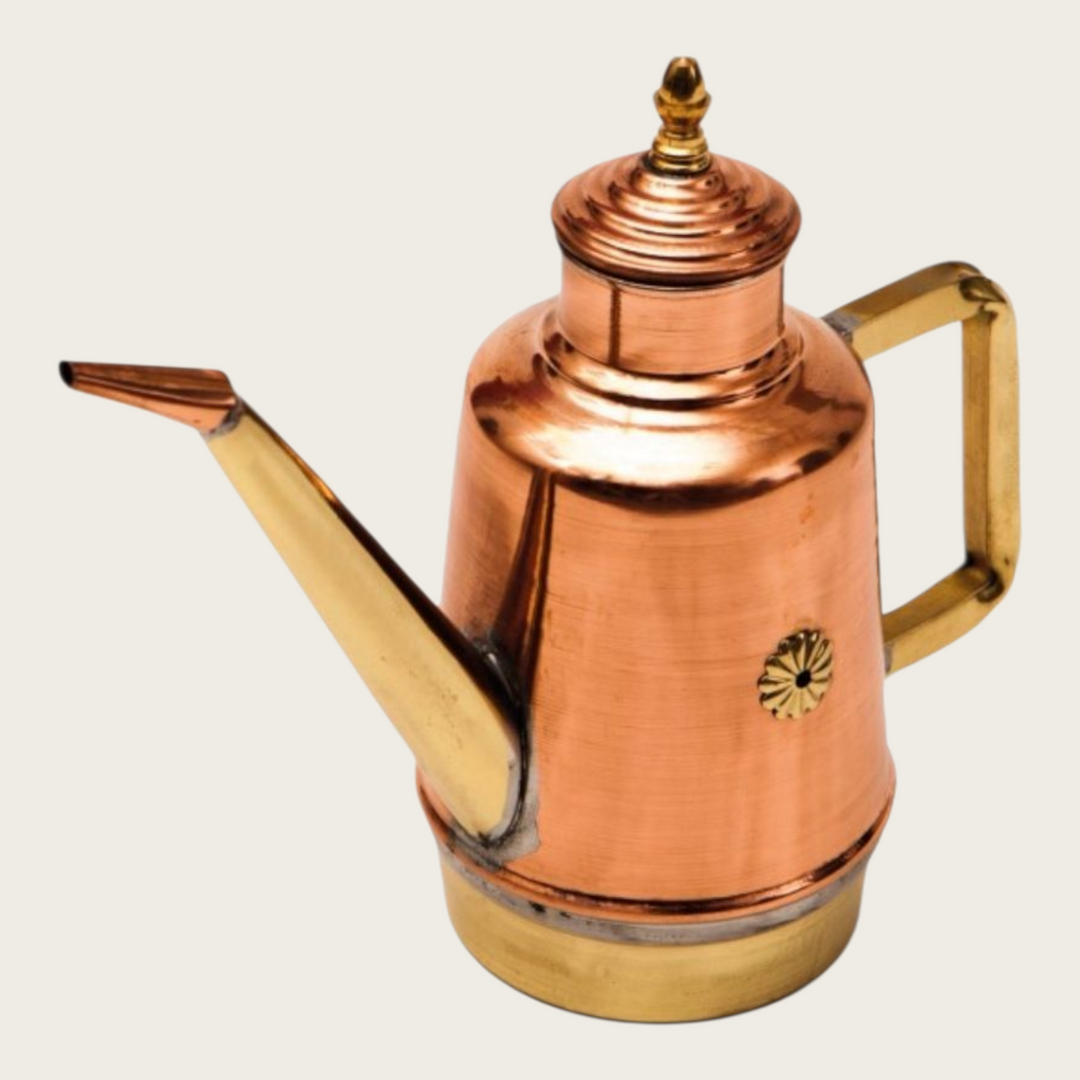 Handgefertigte neapolitanische Ölkanne aus Kupfer – 0.5 Liter – traditionelles italienisches Design
