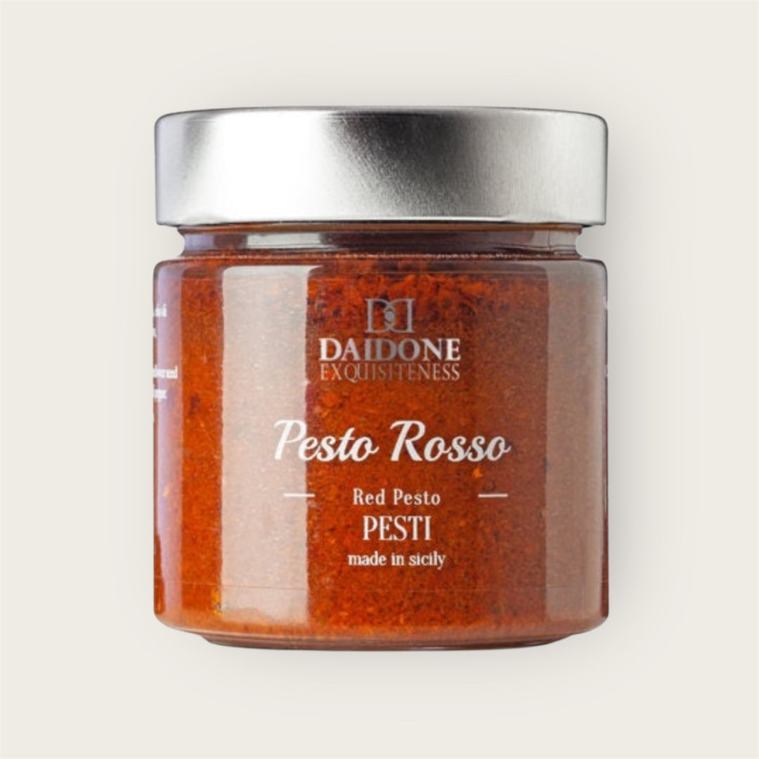 Pesto Rosso – 200 g – italienisches rotes Pesto aus sonnengetrockneten Tomaten und aromatischen Kräutern